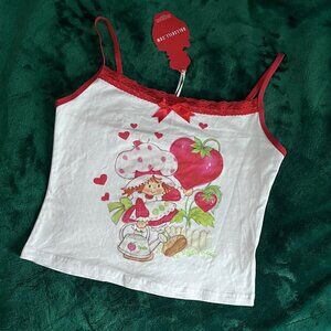 SOLD - NWT Sold out New Dolls Kill Strawberry Shortcake White Red Tank Medium